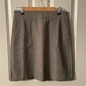 LOFT Gray A-Line Skirt